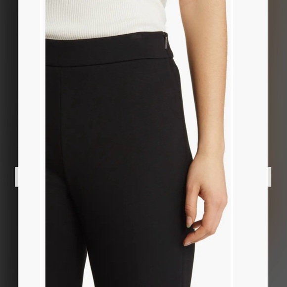 BOSS Tilunara Slim Fit Ponte Knit Pants in Black Size 4 - Picture 3 of 10